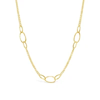 10K Yellow Gold Oval Links Necklace