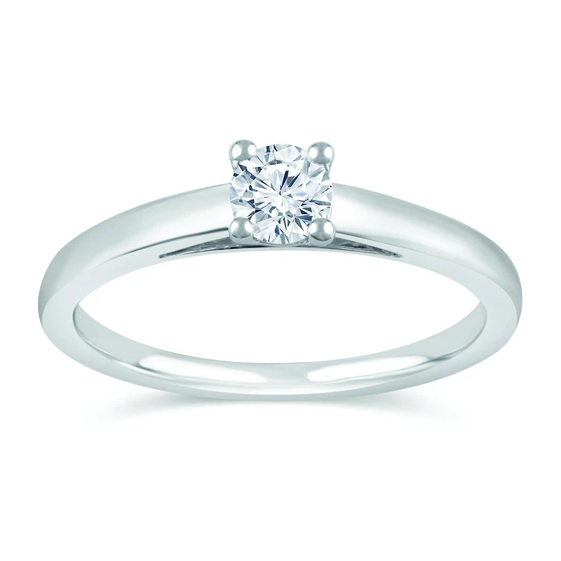 Glacier Fire 14K White Gold 0.30Ct Ideal Cut Solitaire Ring