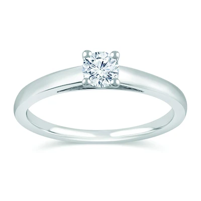 Glacier Fire 14K White Gold 0.30Ct Ideal Cut Solitaire Ring