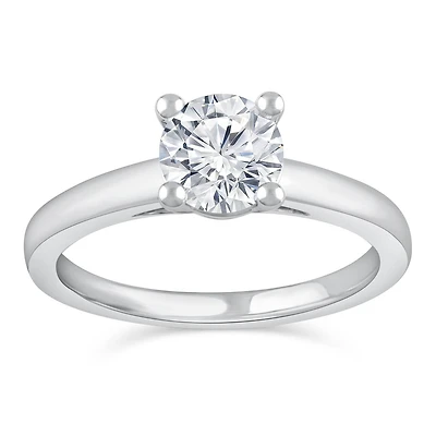 Glacier Fire 14K White Gold 1.00CT Ideal Cut Solitaire Ring