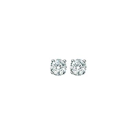 14K White 0.10CTW Diamond Earrings