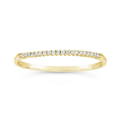10K Yellow Gold Diamond Stackable Ring