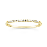 10K Yellow Gold Diamond Stackable Ring