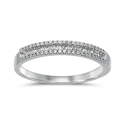 10K White Gold 0.25CTW Diamond Ring