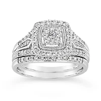 10K White Gold 0.50CTW Bridal Set