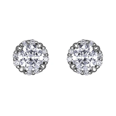 Glacier Fire 0.50CTW White Gold Studs