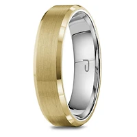 10K Yellow Gold Top & Sterling Silver Interior 5.5mm Wedding Band