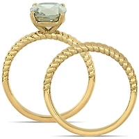 Julianna B 14K Yellow Gold Green Quartz Fashion Ring