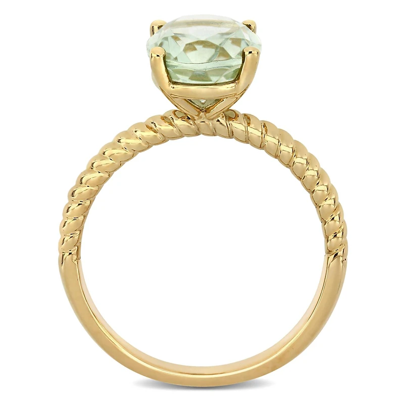 Julianna B 14K Yellow Gold Green Quartz Fashion Ring