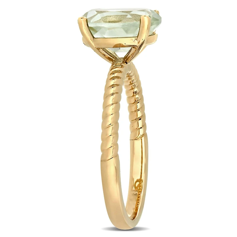 Julianna B 14K Yellow Gold Green Quartz Fashion Ring