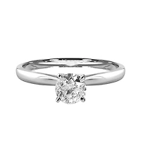 14K White Gold Melody Solitaire Ring 0.75CT I2I3/IJ