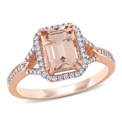Julianna B 14K Rose Gold Morganite & 0.20CTW Diamond Fashion Ring
