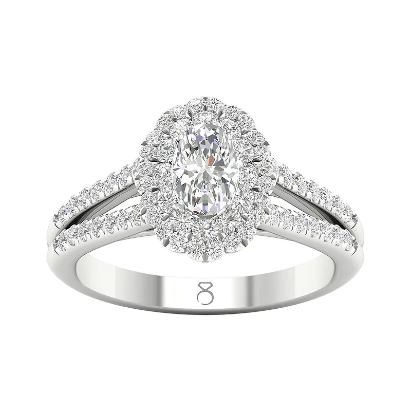 My Diamond Story 14K White Gold Oval Bridal Ring