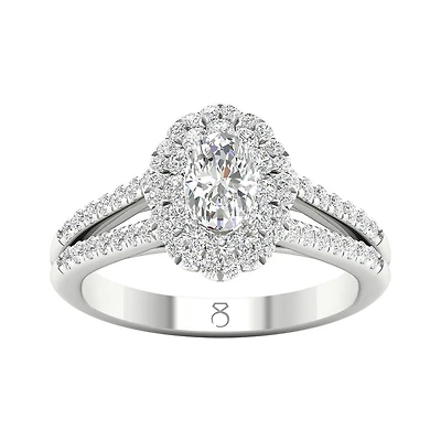 My Diamond Story 14K White Gold Oval Bridal Ring