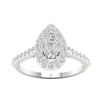 My Diamond Story 14K White Gold Diamond Pear Cut Ring 1.20CTW I1/GHI