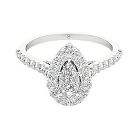 My Diamond Story 14K White Gold Diamond Pear Cut Ring 1.20CTW I1/GHI
