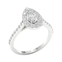 My Diamond Story 14K White Gold Diamond Pear Cut Ring 1.20CTW I1/GHI