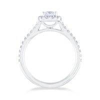 Diamond Revelations 14K White Gold 0.80CTW Cushion Cut Bridal Ring