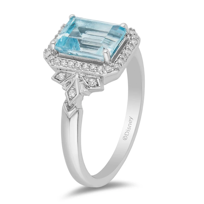 Enchanted Disney Blue Topaz & Diamond Elsa Ring