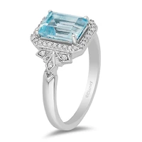 Enchanted Disney Blue Topaz & Diamond Elsa Ring