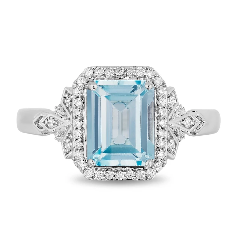 Enchanted Disney Blue Topaz & Diamond Elsa Ring