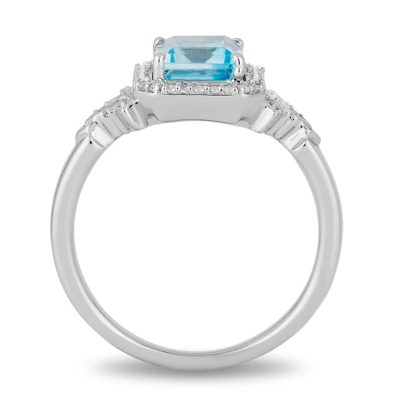 Enchanted Disney Blue Topaz & Diamond Elsa Ring