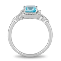 Enchanted Disney Blue Topaz & Diamond Elsa Ring