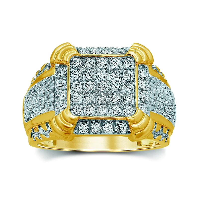 10K Yellow Gold 1.50CTW Diamond Men's Ring
