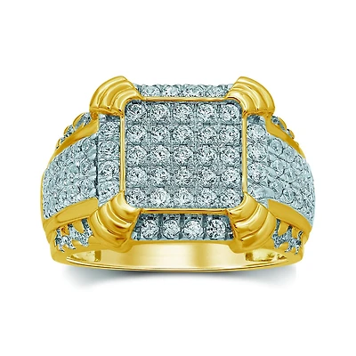 10K Yellow Gold 1.50CTW Diamond Men's Ring