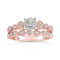 10K Rose Gold 0.25CTW Bridal Set