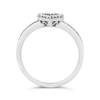 Sterling Silver Diamond Heart Ring