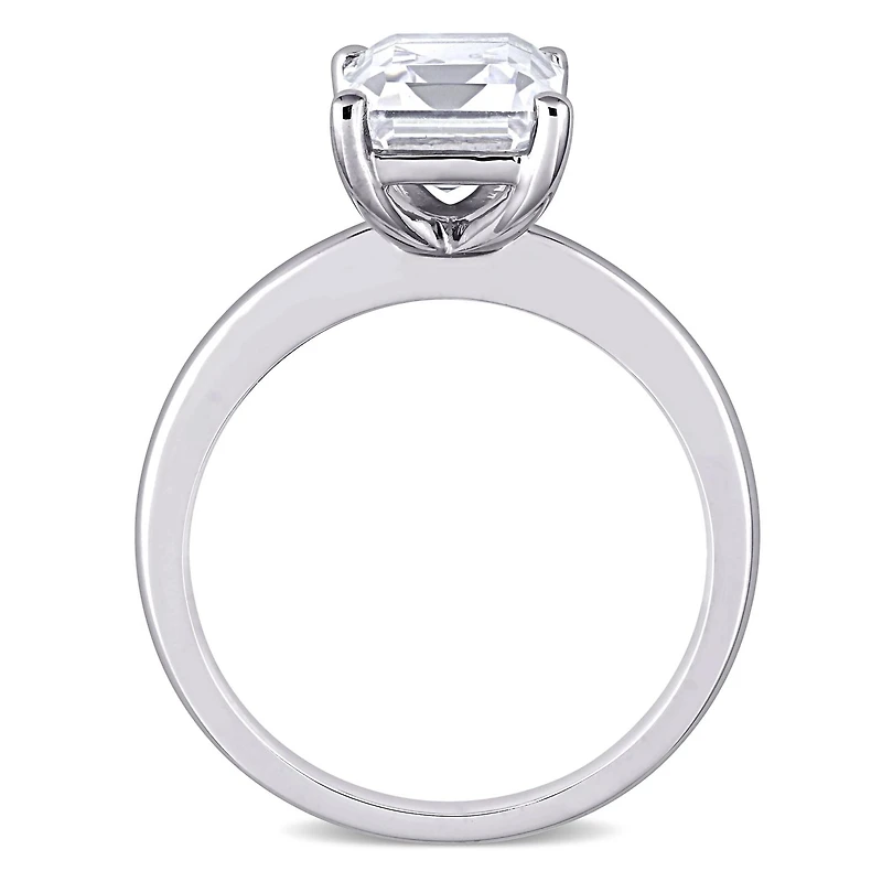 Julianna B 10K White Gold Created White Sapphire Solitaire Ring
