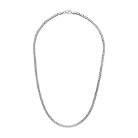 Sterling Silver 24" 2mm Round Box Chain