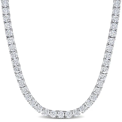 Julianna B Sterling Silver Cubic Zirconia Tennis Necklace