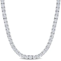 Julianna B Sterling Silver Cubic Zirconia Tennis Necklace