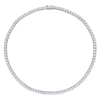 Julianna B Sterling Silver Cubic Zirconia Tennis Necklace