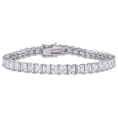 Julianna B Sterling Silver White Cubic Zirconia Tennis Bracelet