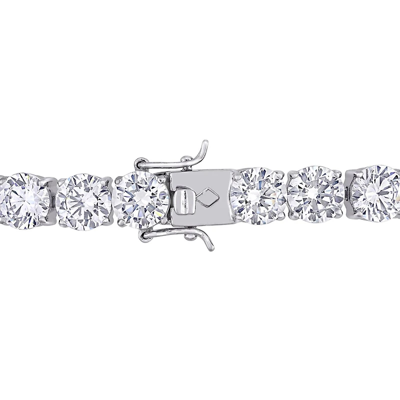 Julianna B Sterling Silver White Cubic Zirconia Tennis Bracelet