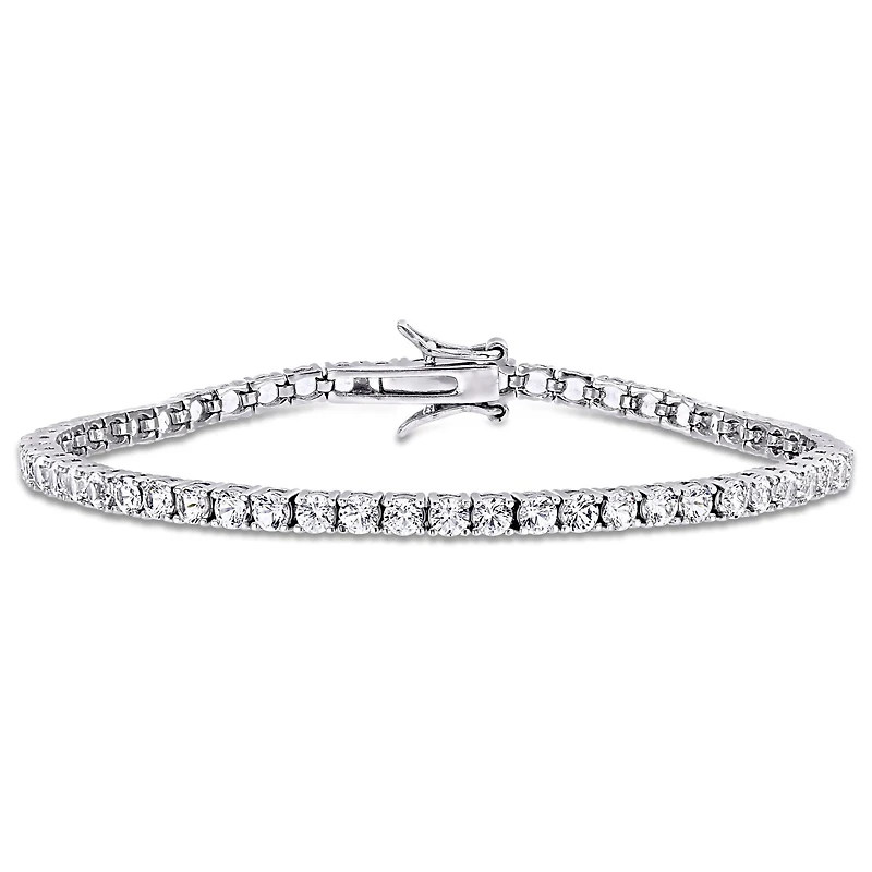 Julianna B Sterling Silver Cubic Zirconia Tennis Bracelet