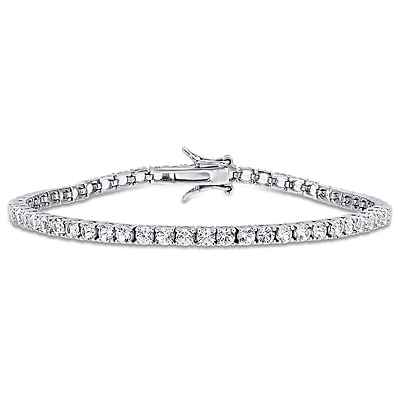 Julianna B Sterling Silver Cubic Zirconia Tennis Bracelet