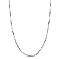 Julianna B Sterling Silver Cubic Zirconia Tennis Necklace