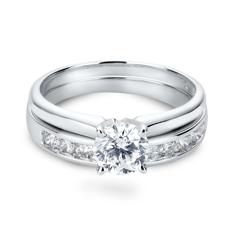 14K White Gold Melody Solitaire Ring 1.00CT I2I3/IJ