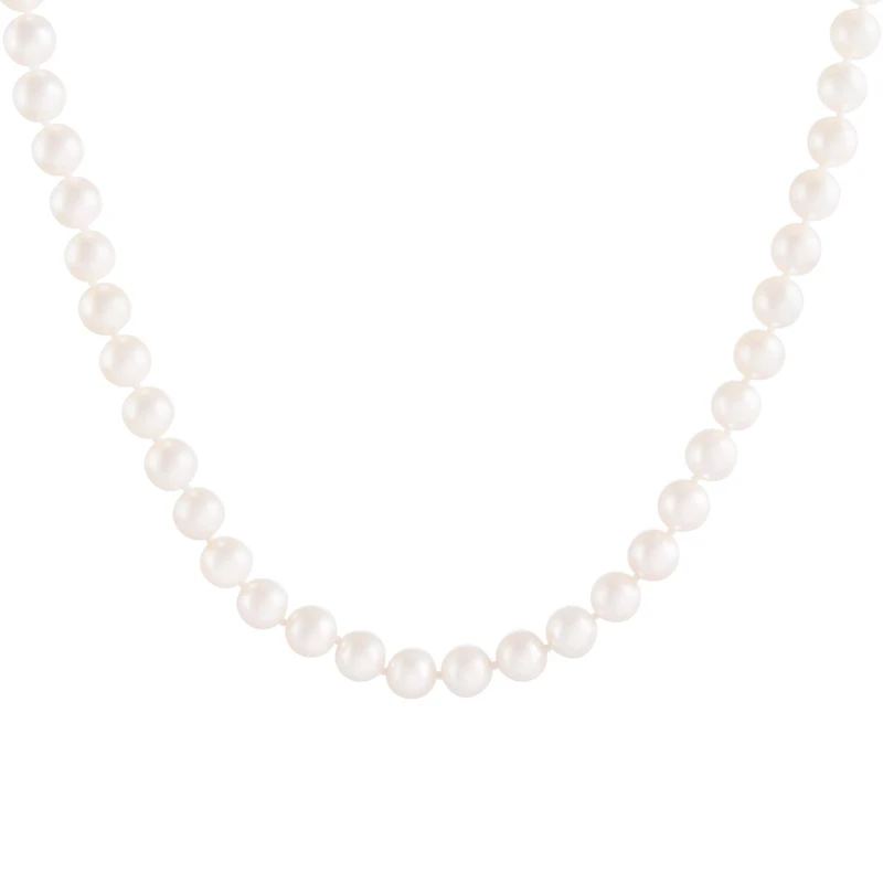 14K Yellow Gold AA Quality 8mm Japanese Akoya Necklace