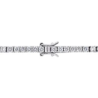 Julianna B Sterling Silver Created White Sapphire Tennis Bracelet 7"