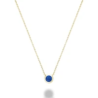 Les Bijoux 10K Yellow Gold Bezel Set Blue Sapphire Necklace