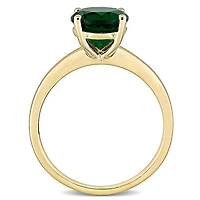 Julianna B 10K Yellow Gold Created Emerald Ring