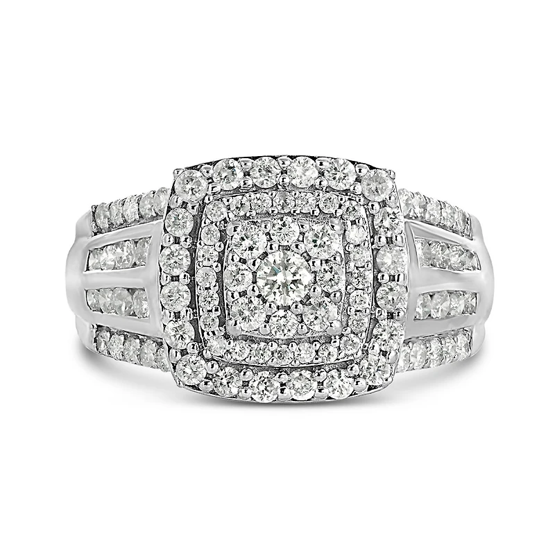 10K White Gold 1.00CTW Diamond Fashion Ring