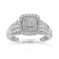 10K White Gold 0.50CTW Diamond Fashion Ring
