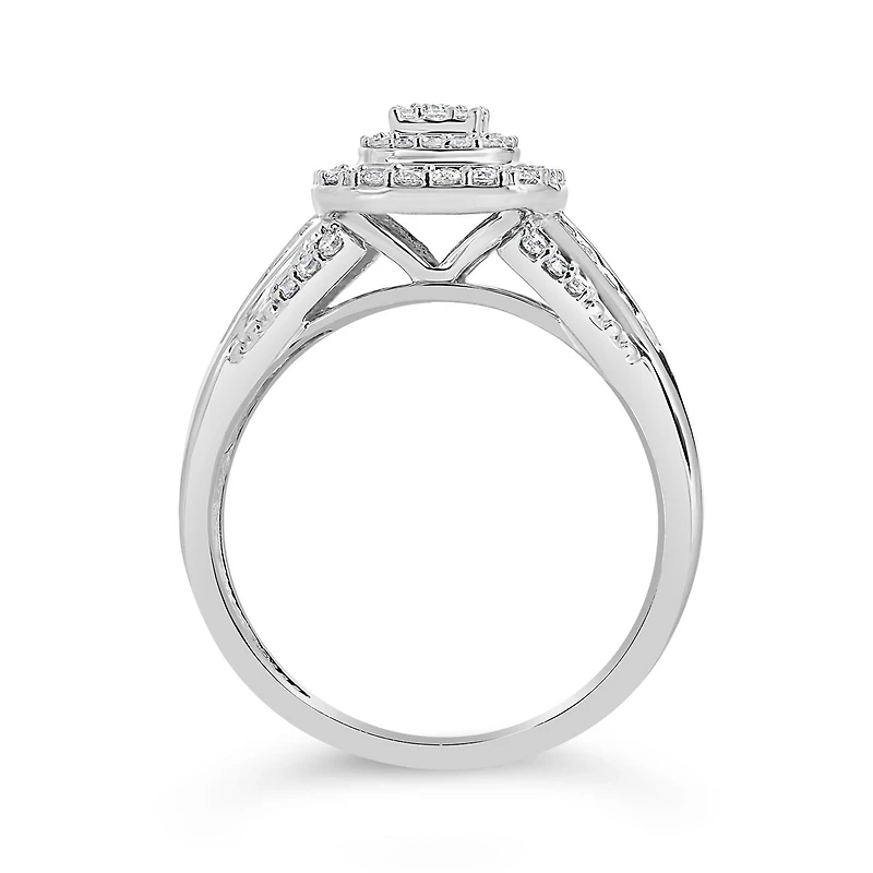 10K White Gold 0.50CTW Diamond Fashion Ring