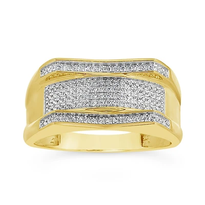 10K Yellow Gold 0.20CTW Diamond Ring